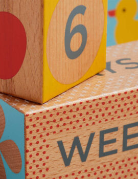 Wooden Milestone Baby Blocks